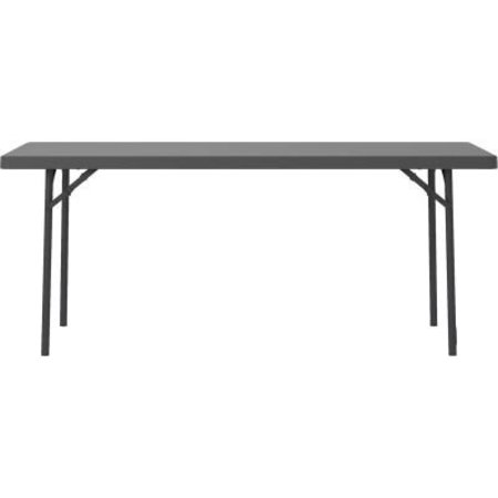 COSCO ZOWN Classic 6' Commercial Blow Mold Folding Table, Gray 60526SGY1E